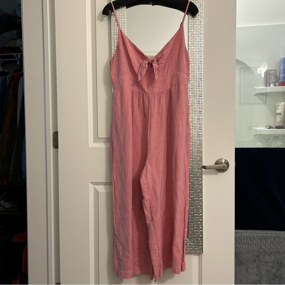 Loft Pink Jumpsuit Wide Leg